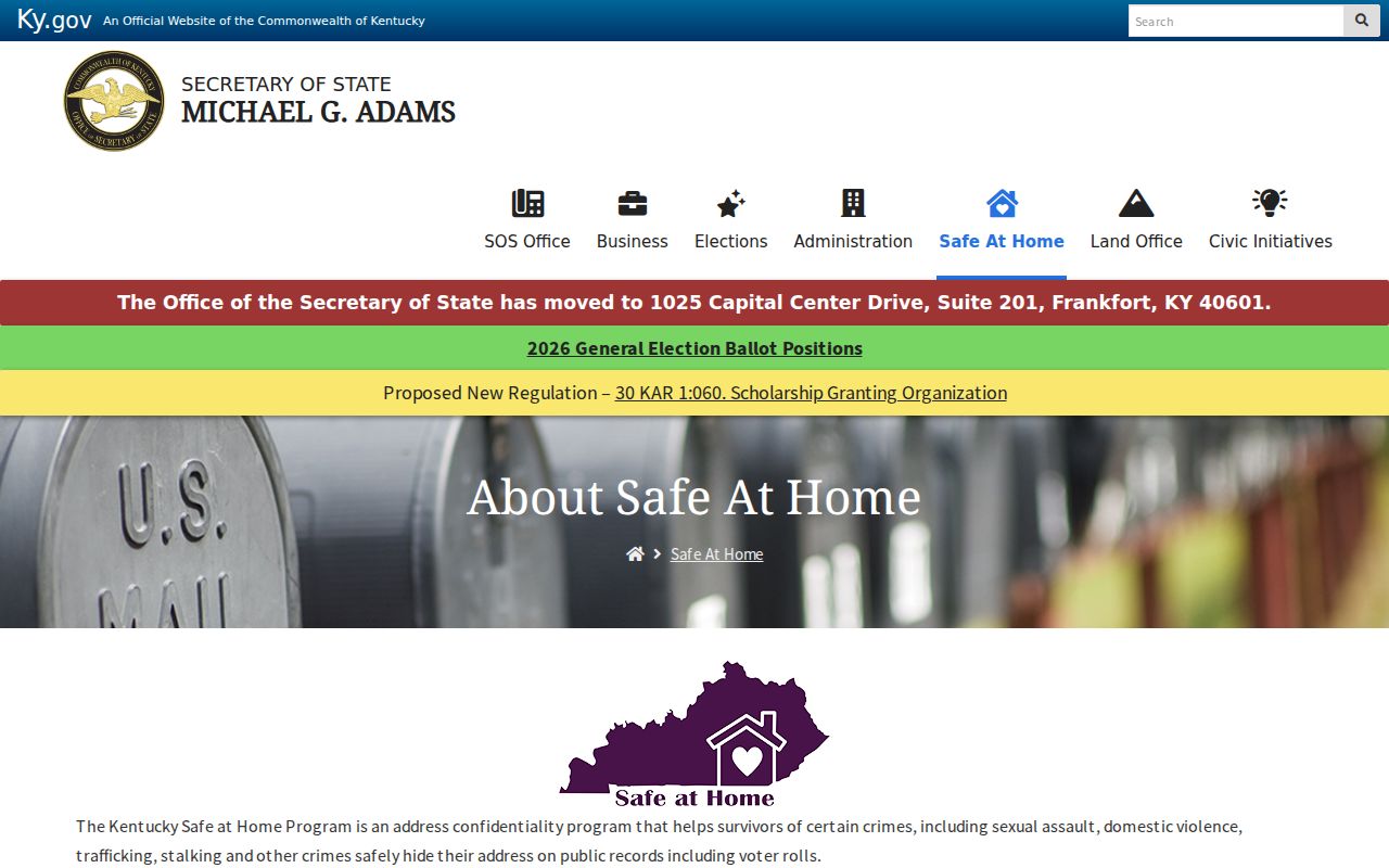 Bowling Green residents directory Safe at Home privacy