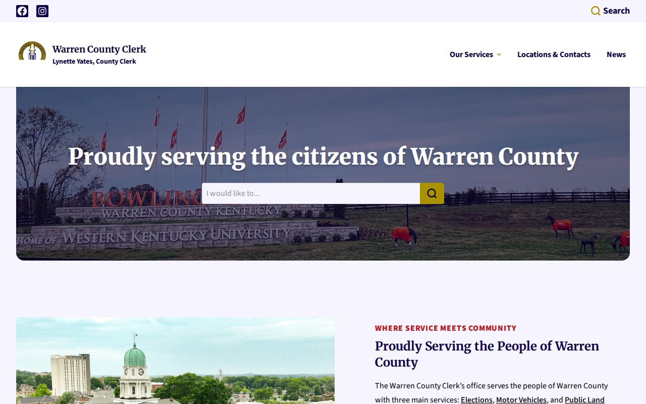 Bowling Green residents directory Warren County Clerk records