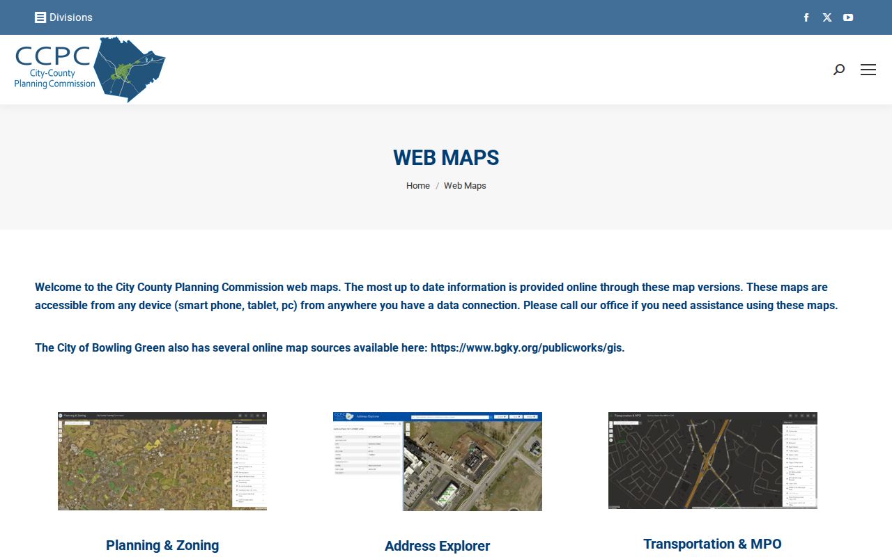 Bowling Green street directory City-County Planning maps
